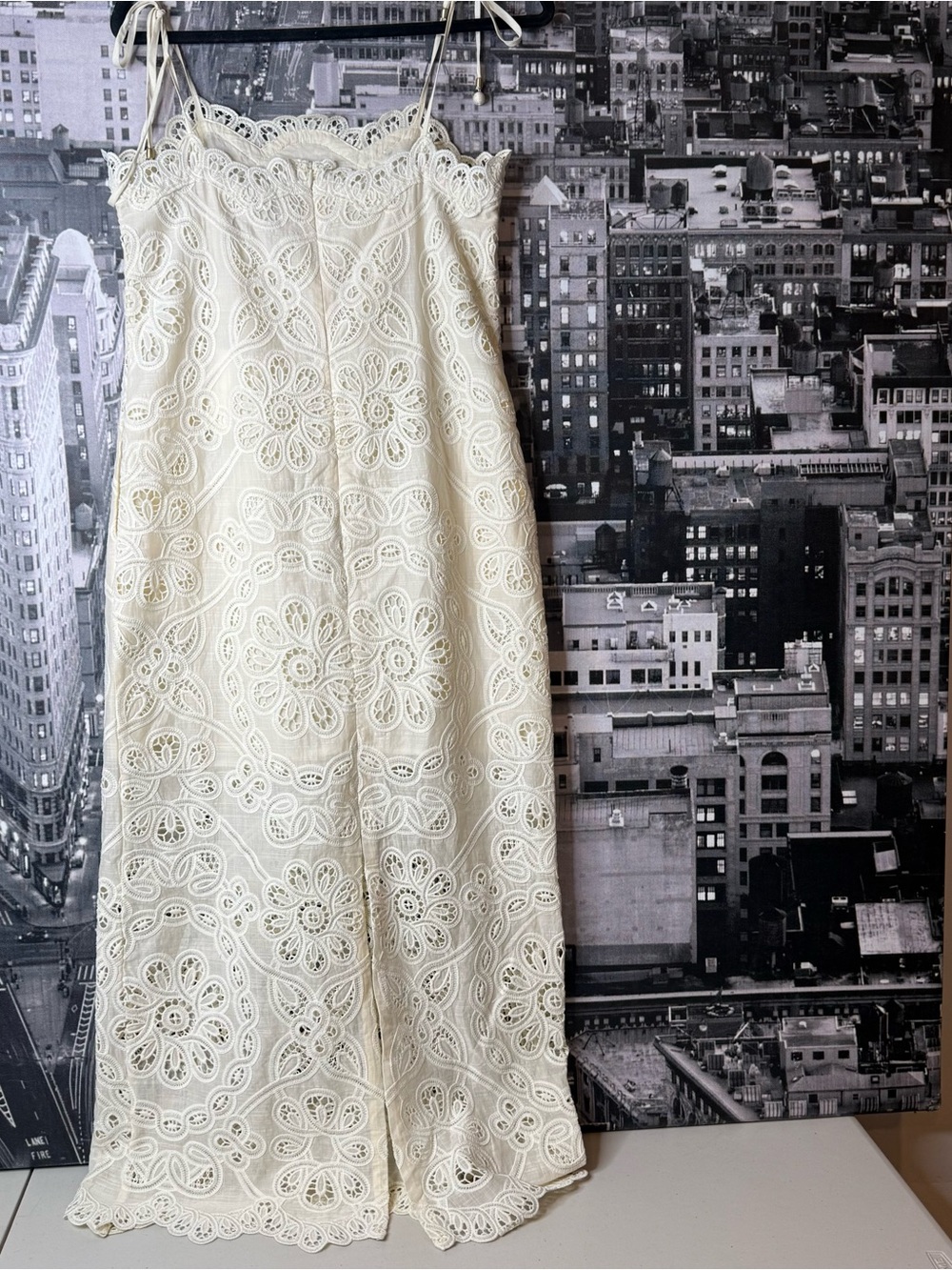 NWT Zimmermann Rhiannon Embroidered Ivory Linen Midi Dress Size 1 US 6 - Picture 4 of 12